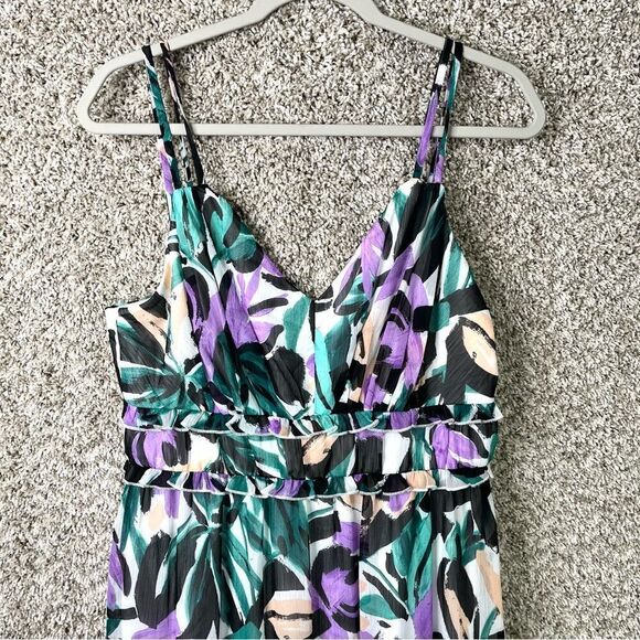 Donna Morgan Dress Women’s 10 Tropical Floral Patterned Sleeveless Tank Maxi NWT - Picture 3 of 11